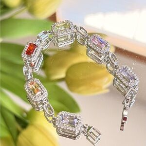 Elegant Multi-Color Gemstone Bracelet